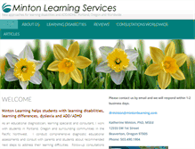 Tablet Screenshot of mintonlearning.com